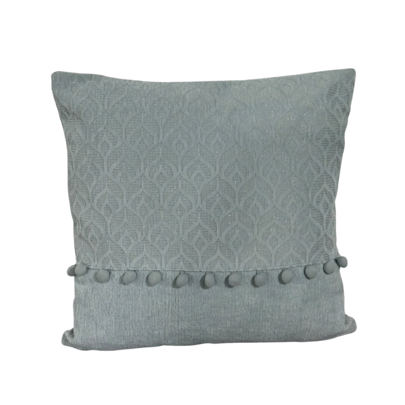 Floral Pom-Pom Pillow