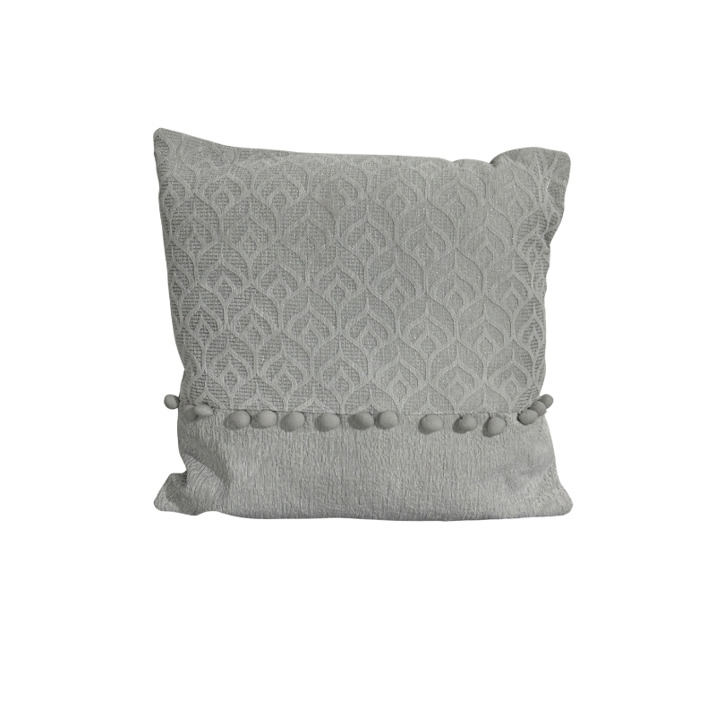 Floral Pom-Pom Pillow
