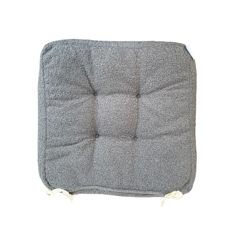 Bouclé Square Seat Cushion