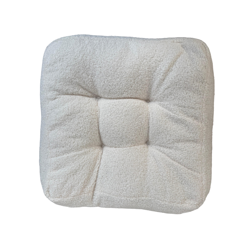 Bouclé Square Seat Cushion