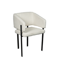 Contemporary Upholstered Fabric Chair (Grey)