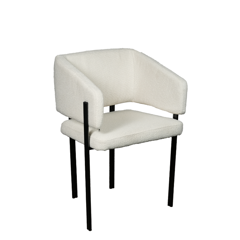 Contemporary Upholstered Fabric Chair (Grey)