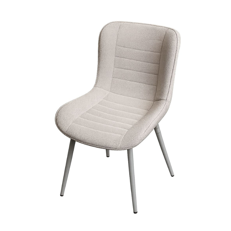 Contemporary Upholstered Fabric Chair (Light Brown)