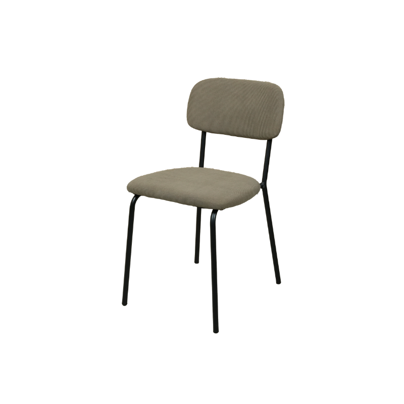 Classic Upholstered Fabric Chair (Cream)
