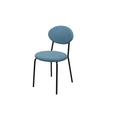 Modern Upholstered Fabric Chair (Cream)