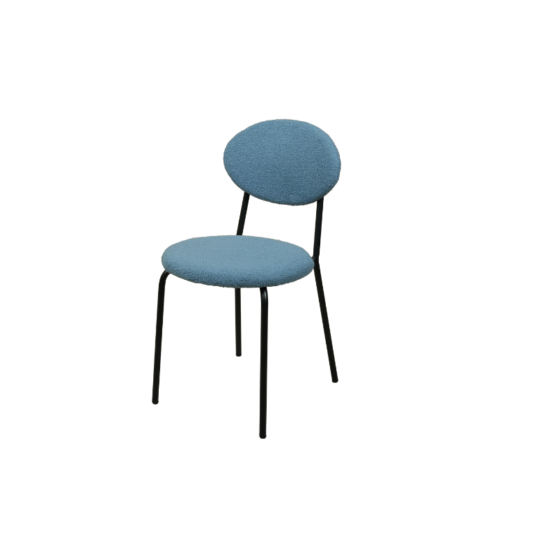 Modern Upholstered Fabric Chair (Cream)