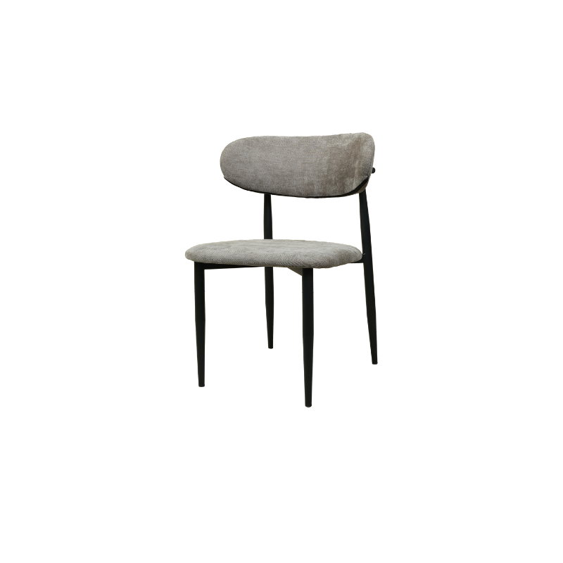 Designer Upholstered Fabric Chair (Beige)