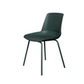 Open-Air Plastic Outdoor Chair (Black)
