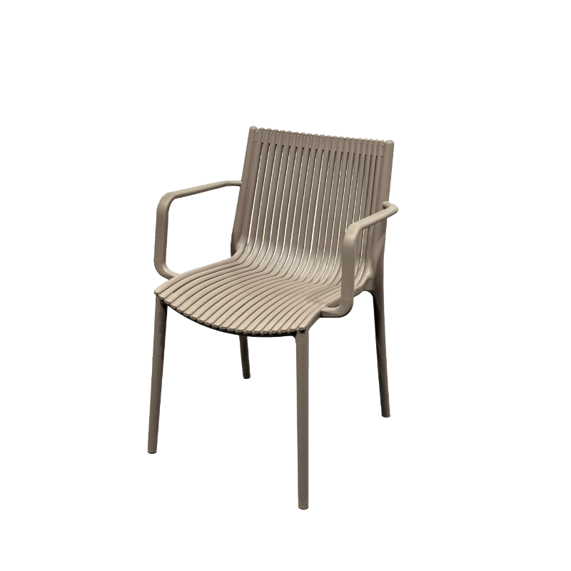 All-Season Plastic Outdoor Chair (Beige)