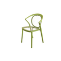 Open-Air Plastic Outdoor Chair (Blue)