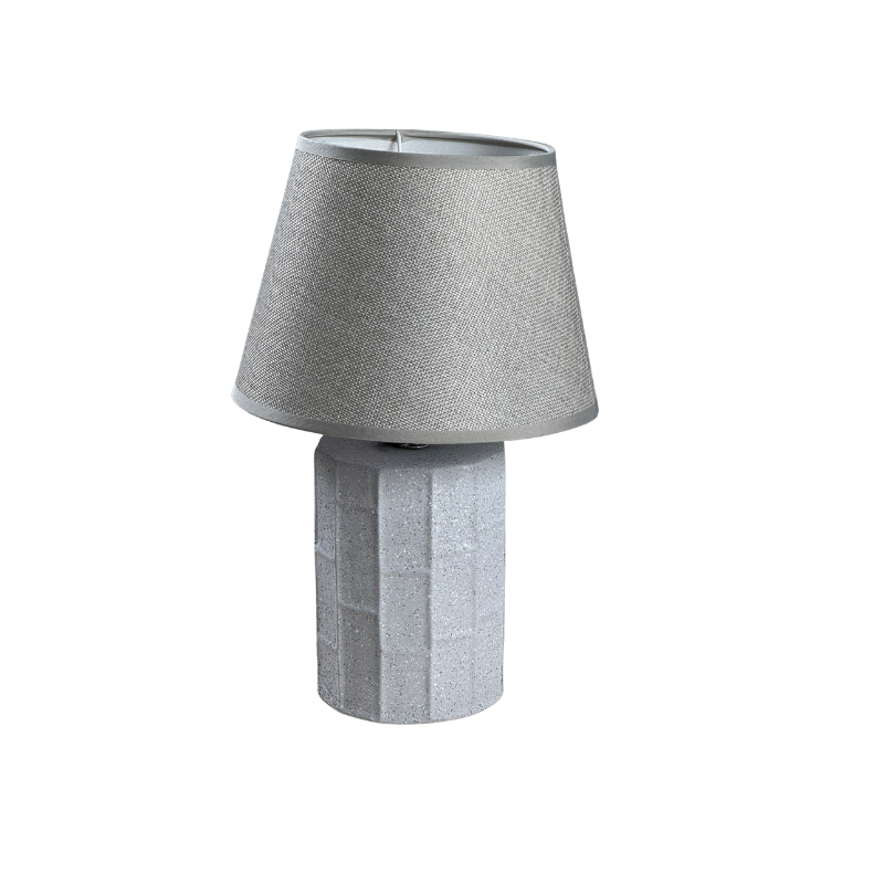 Faceted Base Table Lamp – Grey