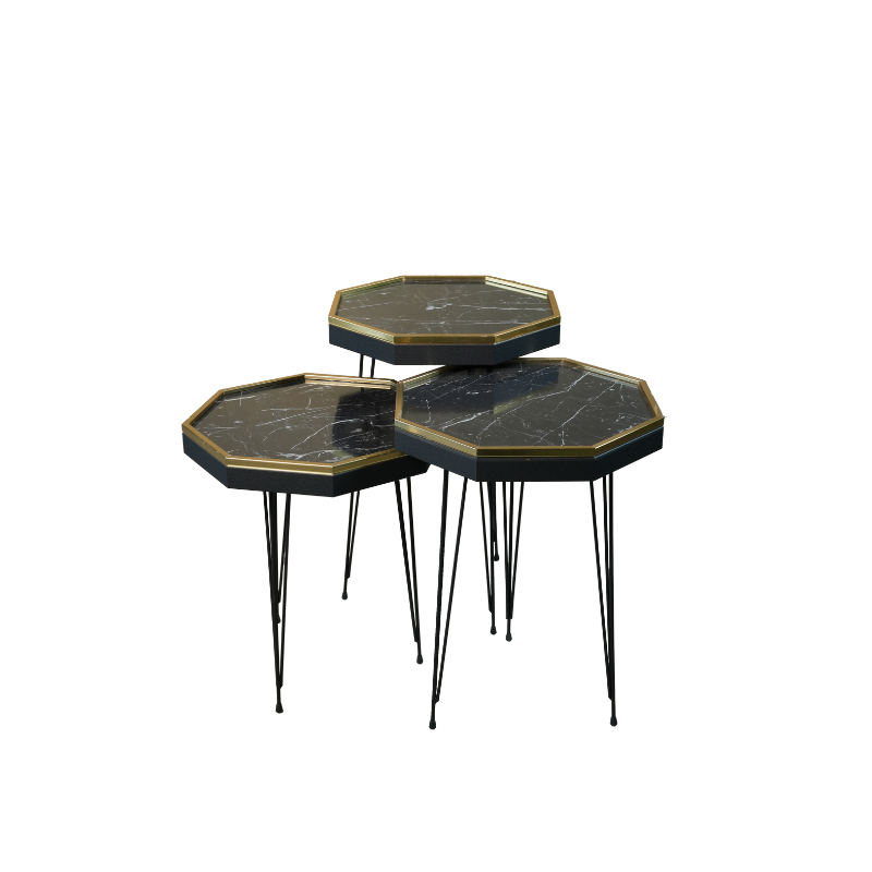 Modern Nesting Tables (Black)