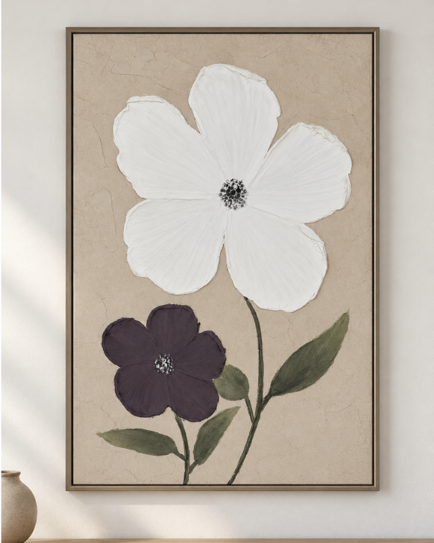 Flower Wall Painting 60 x 90 cm