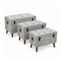 Tufted Storage Ottoman – Set of 3