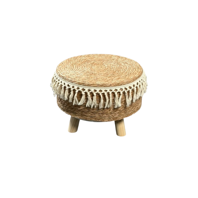 Fringed Rope Pouf