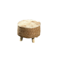 Fluffy Top Rope Pouf – Cream