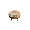 Fringed Mandala Top Rope Pouf