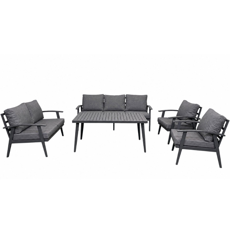 Open-Air Aluminium Garden Set (Grey)