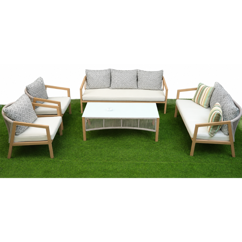 Open-Air Aluminium Garden Set (Beige)