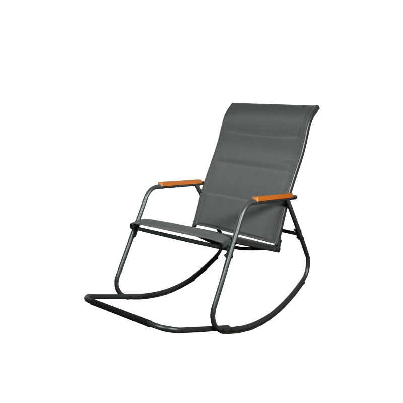 Open-Air Outdoor Rocking Chair (Grey)