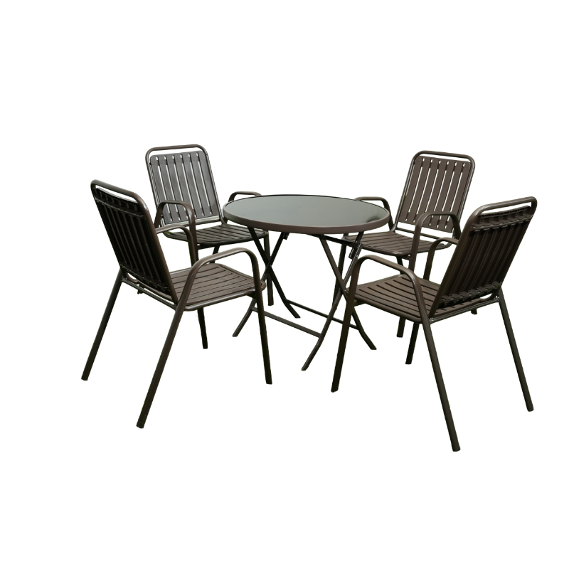 All-Season Outdoor 1+4 Seating Set (Brown)