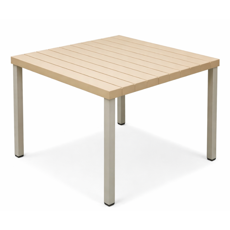Open-Air Outdoor Dining Table (Beige)