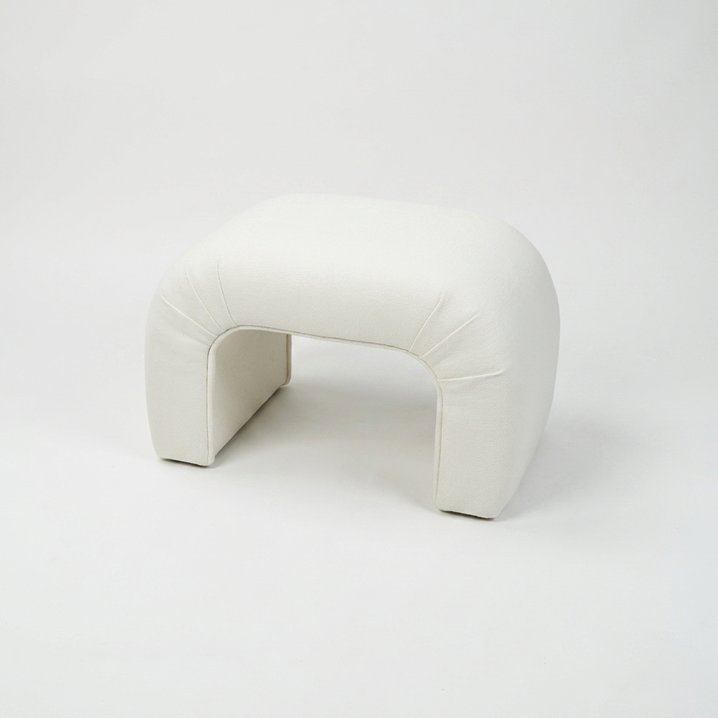 Modern Pouf - White