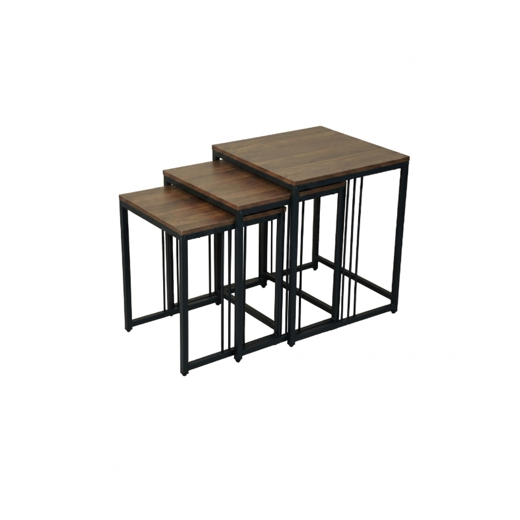 Contemporary Nesting Tables - Dark Brown