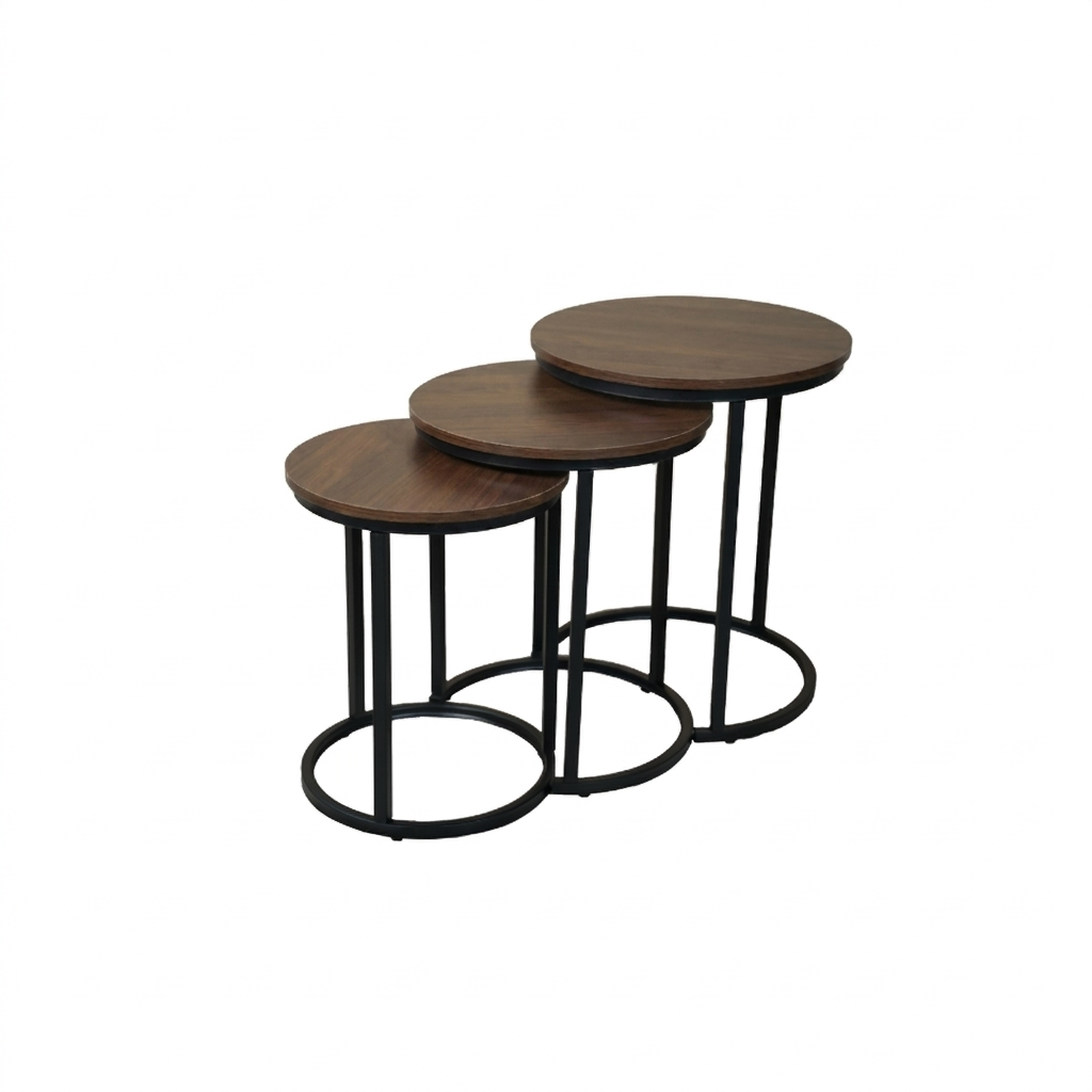 Premium Nesting Tables - Dark Brown