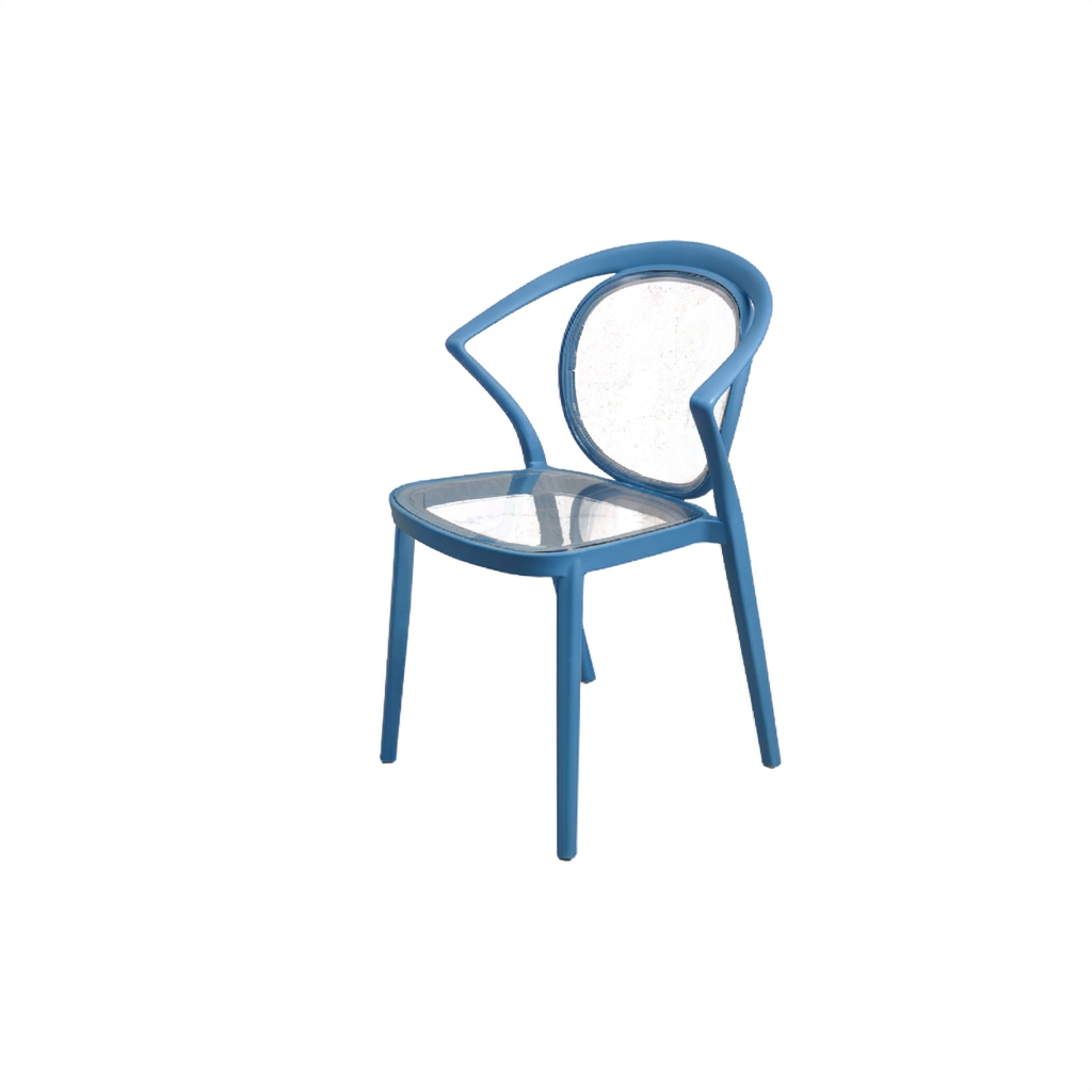Open-Air Plastic Chair - Blue