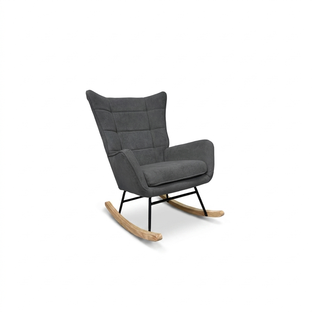 Elegant Rocking Chair - Dark Grey