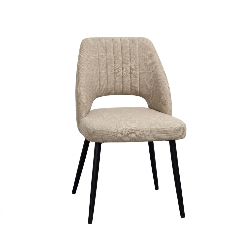 Elegant Upholstered Fabric Chair - Beige