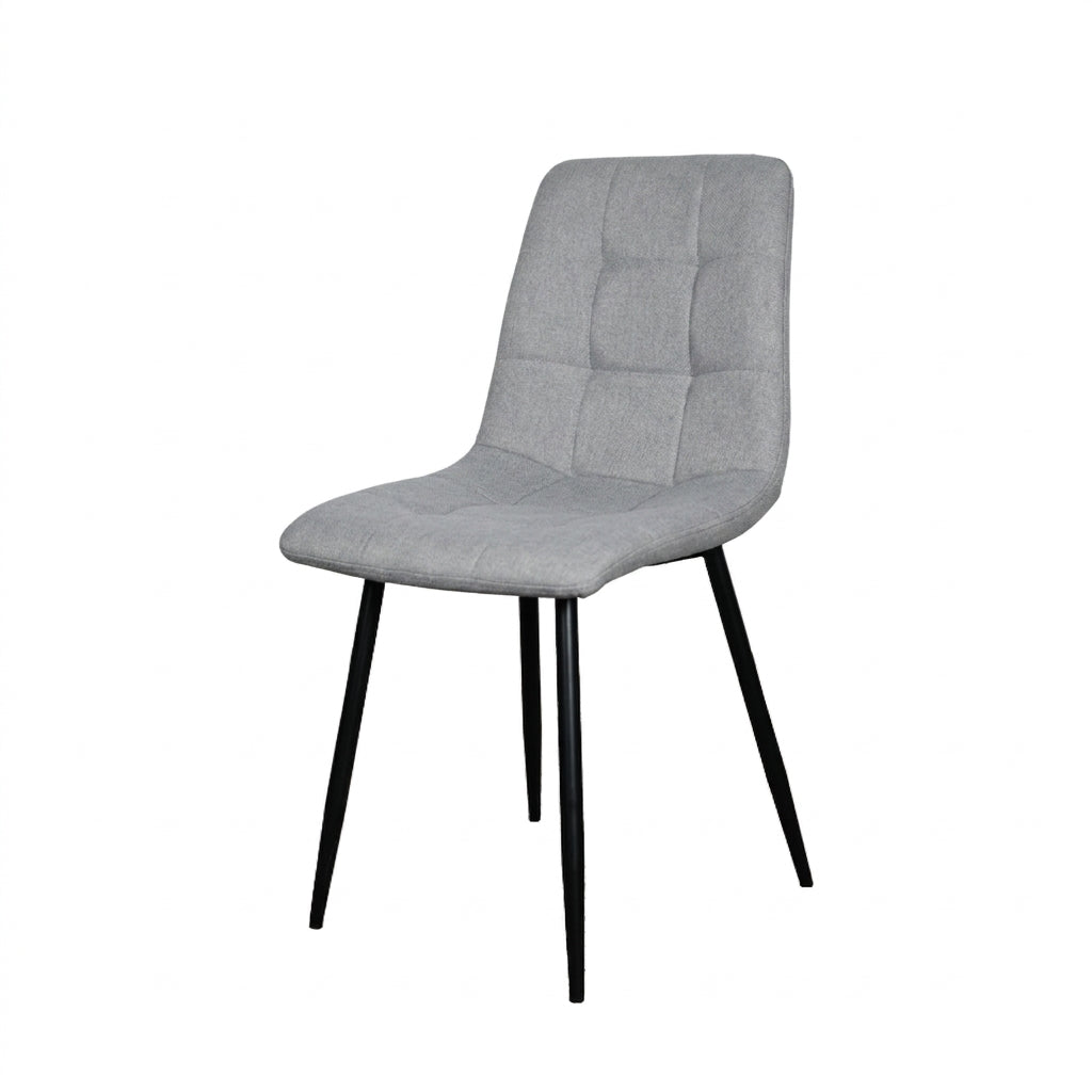 Modern Upholstered Fabric Chair - Light Grey
