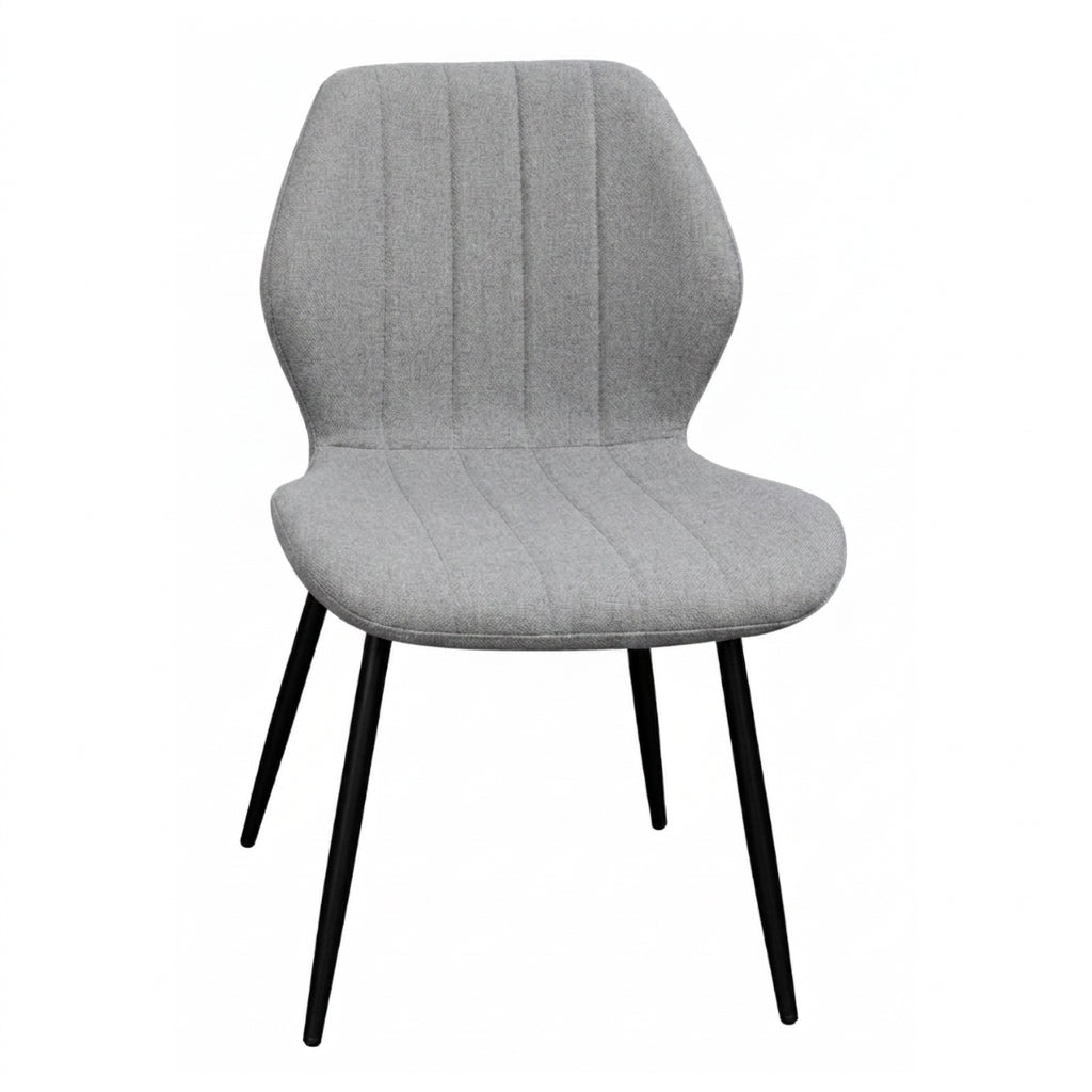 Designer Upholstered Fabric Chair - Light Grey