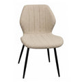 Designer Upholstered Fabric Chair - Beige