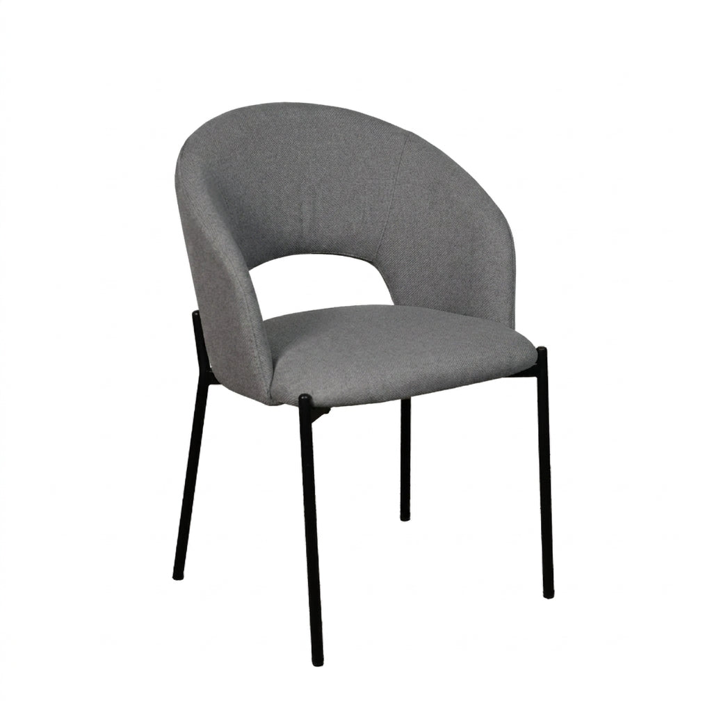 Premium Upholstered Fabric Chair LB - Grey
