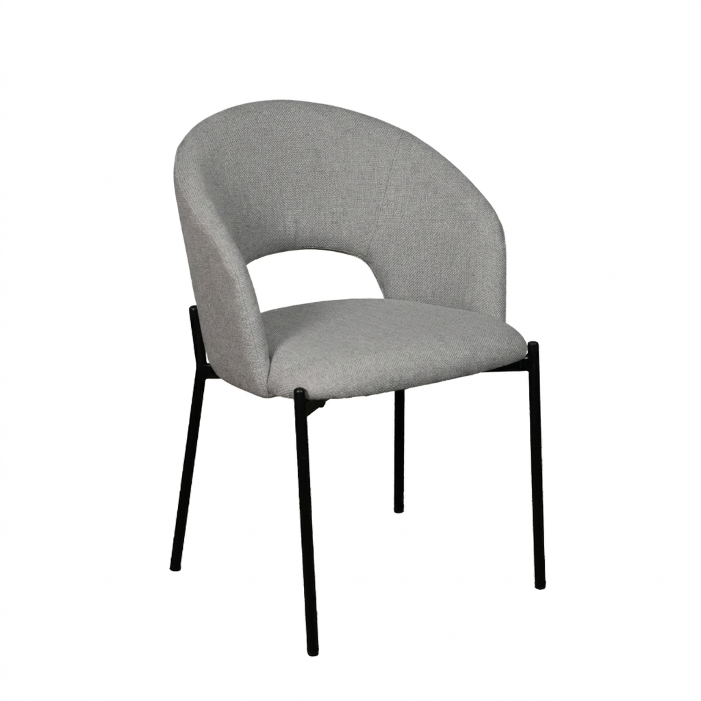 Premium Upholstered Fabric Chair LB - Light Grey