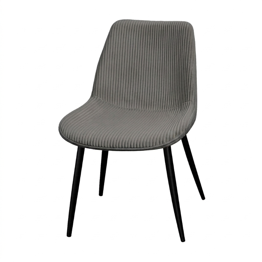 Contemporary Upholstered Fabric Chair 2 - Dark Grey