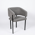 Contemporary Upholstered Fabric Chair Grey - Grey