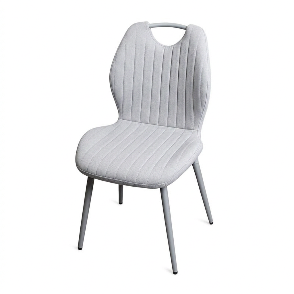 Premium Upholstered Fabric Chair Grey - Light Grey