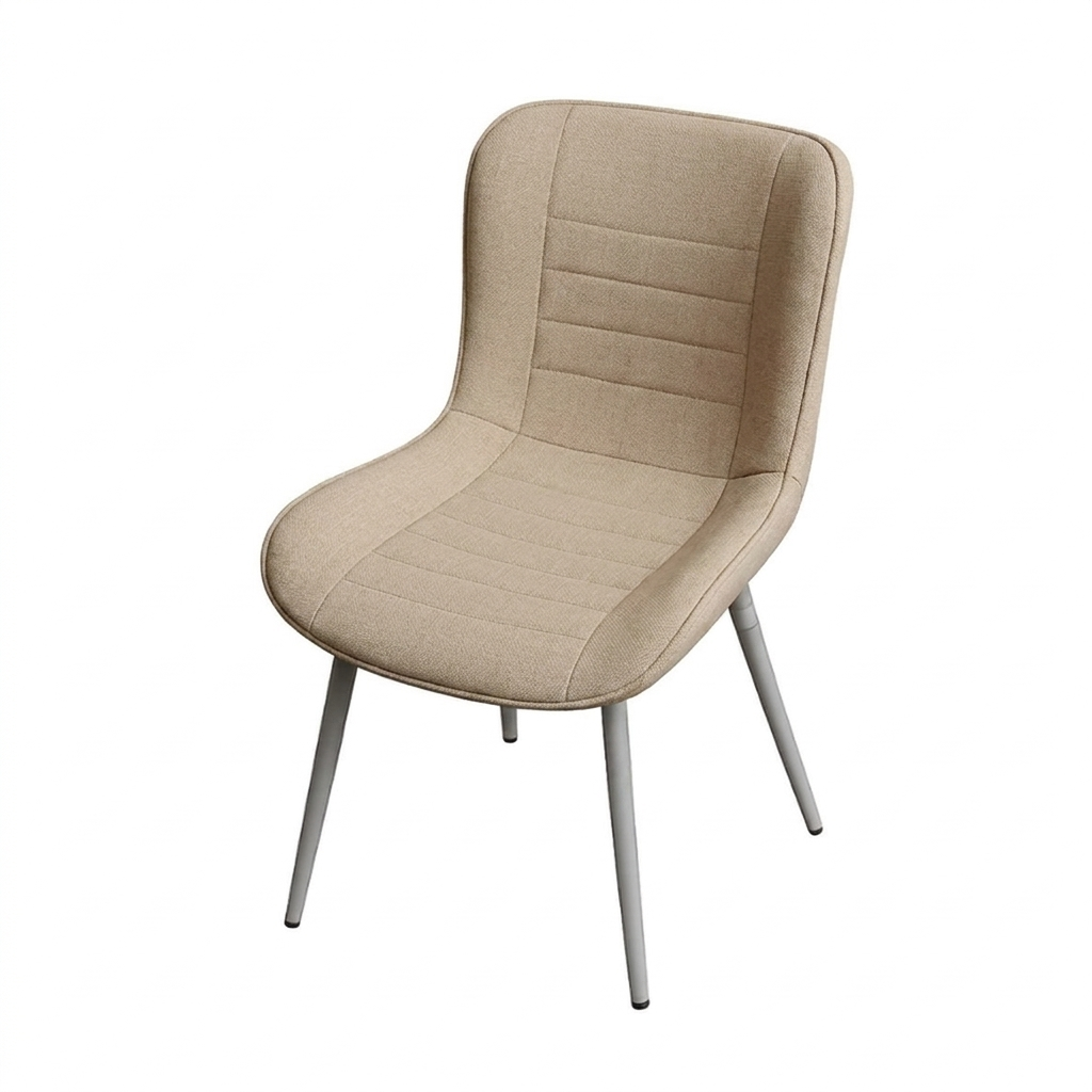 Contemporary Upholstered Fabric Chair LB - Beige