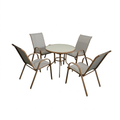 Open-Air 1+4 Seating Set - Brown