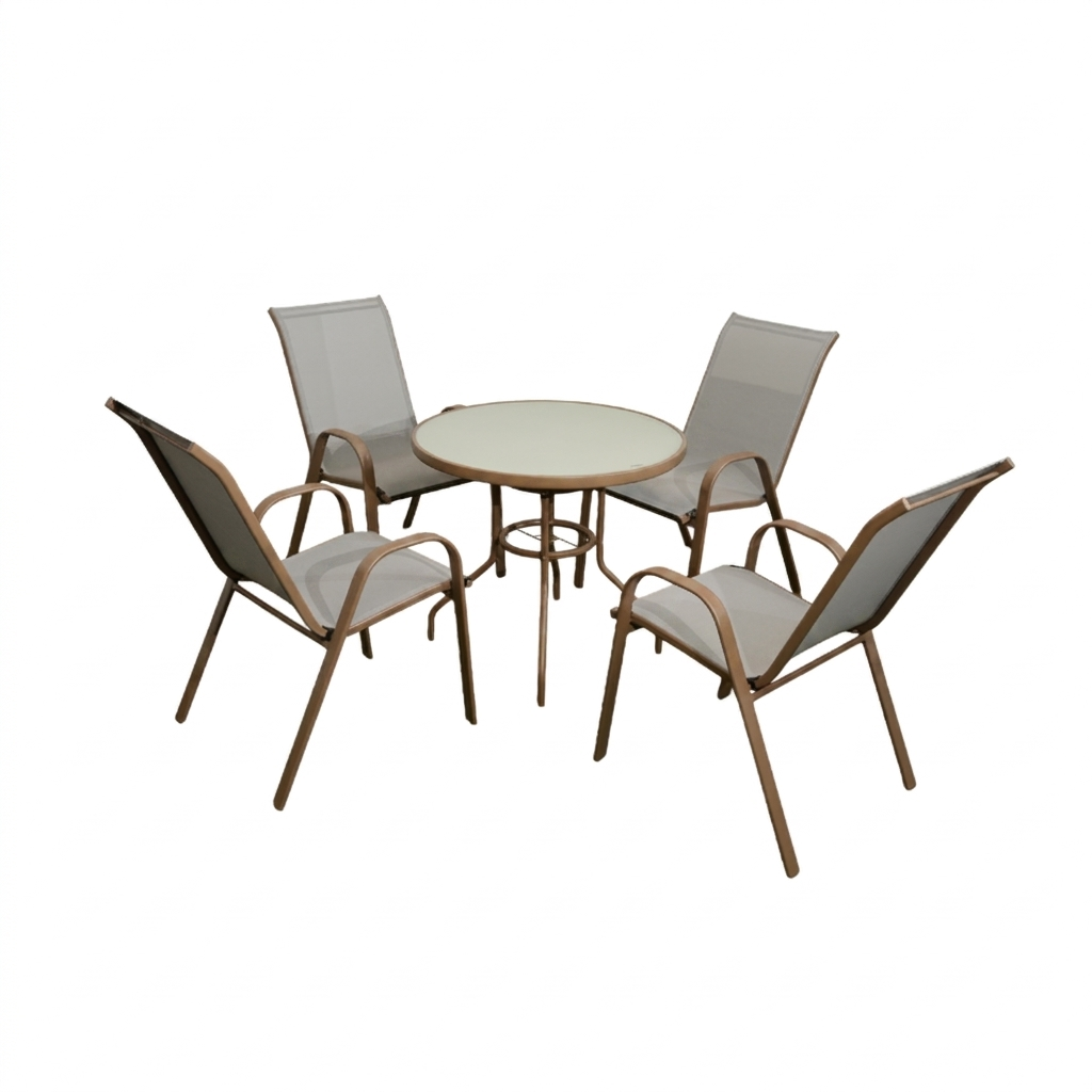 Open-Air 1+4 Seating Set - Brown