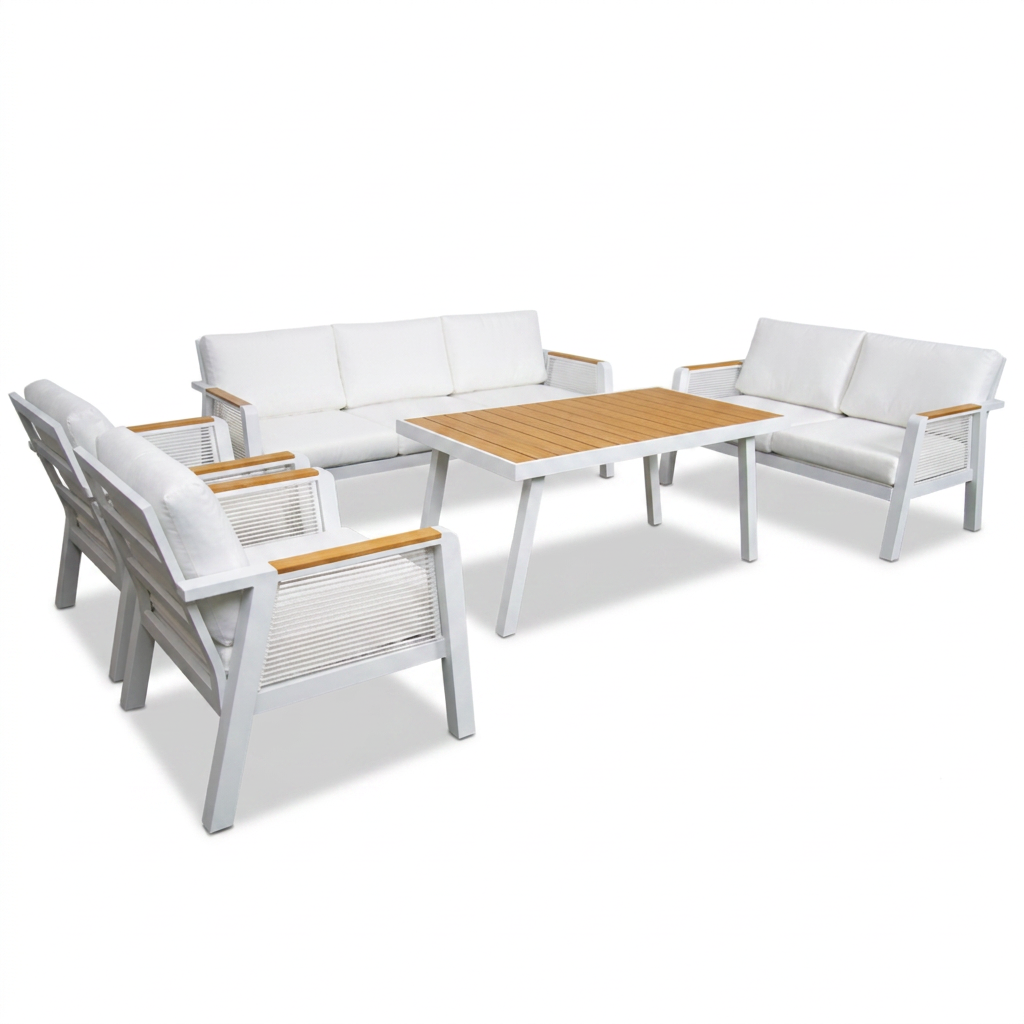 Patio Aluminium Garden Set - White
