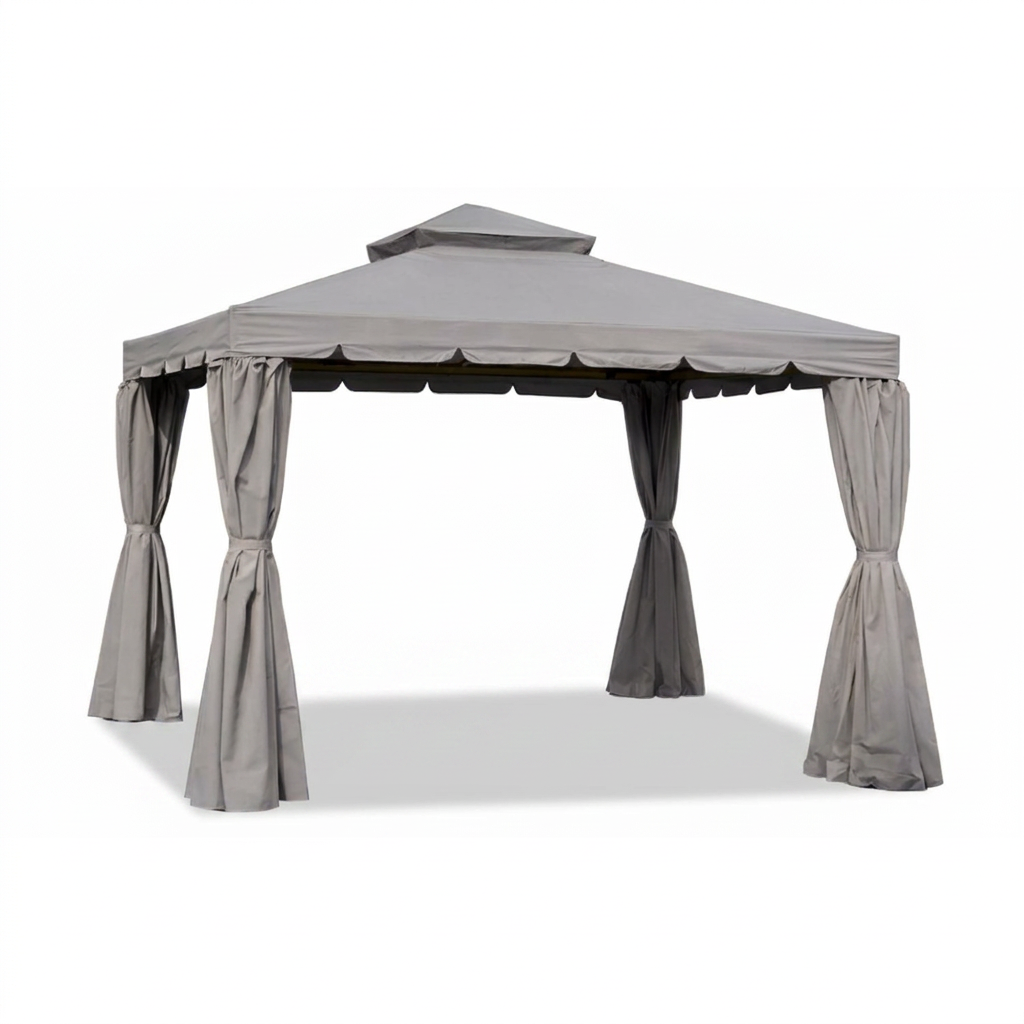 Open-Air Garden Gazebo 3x3 - Grey