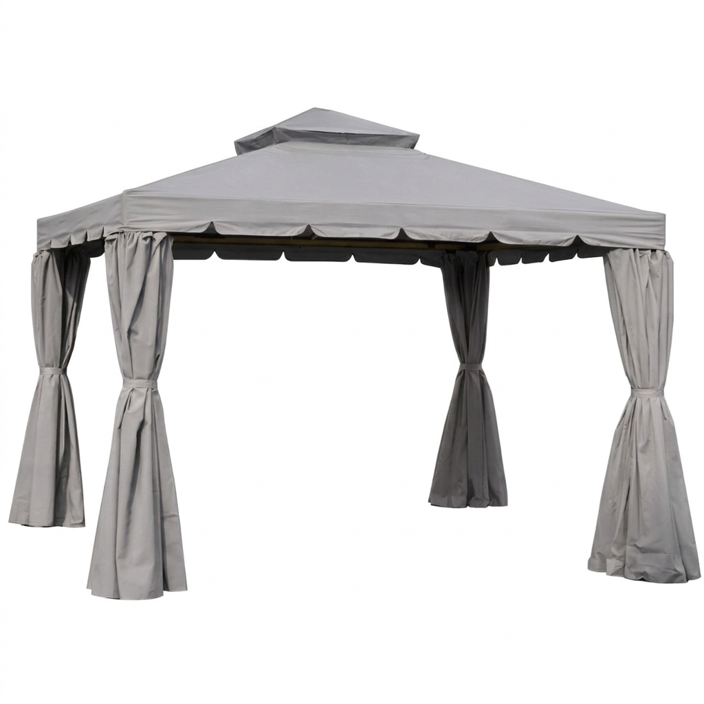 Open-Air Garden Gazebo 4x4 - Grey