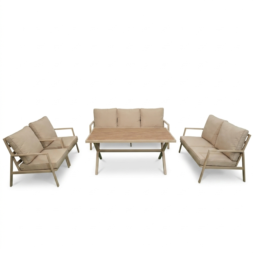 Outdoor Metal Garden Set - Beige