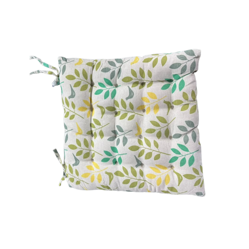 Leaf Print Chair Cushion